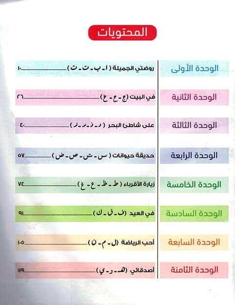 اللغة العربية - القراءة والكتابة والأنشطة - المستوى الثاني